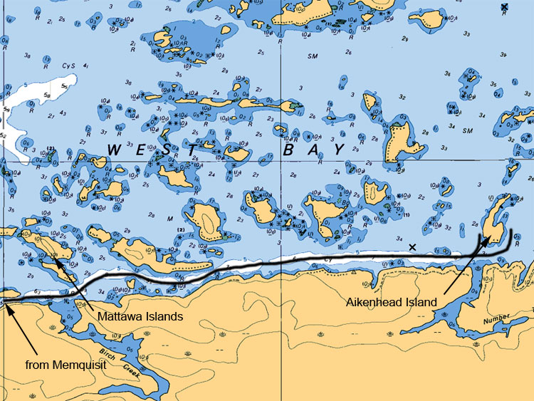 Mattawa Islands to Aikenhead Island Map