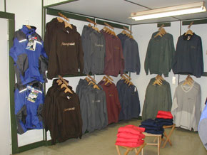 Store clothing from pool room