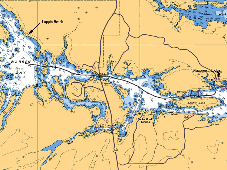 Memquisit to Warren Bay Map